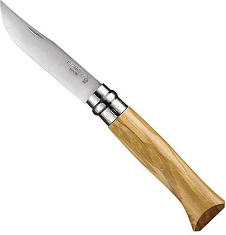 Opinel N°8, Coltello Serramanico con Fodero Unisex – Adulto, Marrone, Taglia Unica