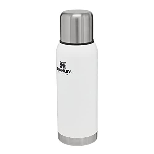 Stanley Adventure Thermos 1L Mantiene il Caldo o il Freddo per 24 Ore (Caldo/Freddo) Borraccia Termica Senza BPA Bottiglia Termos 1L Borraccia Acciaio Inox Polar White