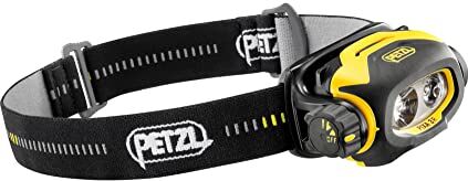 Petzl PIXA 3R Torcia frontale per fascia nera, gialla IP67, 90 lm, Lithium Polymer (LiPo), 13 h