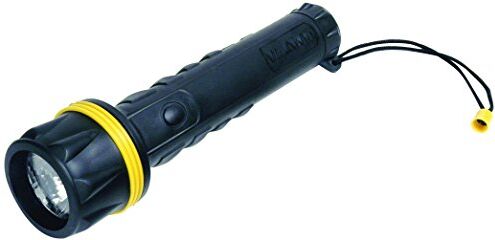 Velamp Torcia in Gomma con 3 LED, 2 Batterie AA