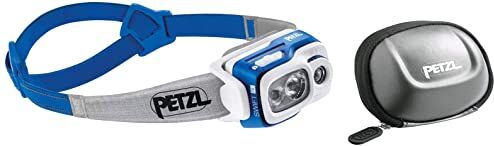 Petzl Swift Rl Torcia A Fascia Blu, Grigio Led Unisex-Adult, Small & Sacca Porta Lampada Frontale Poche Tikka 2, Grigia