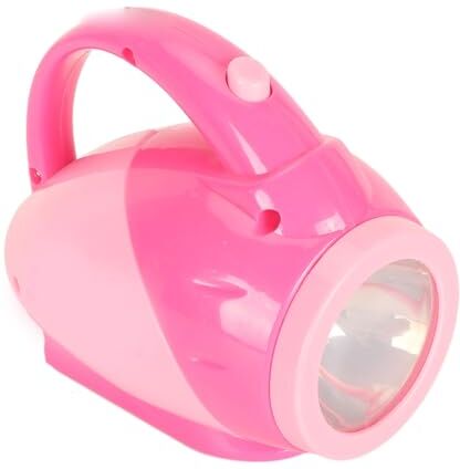 Generic Torcia Giocattolo Rosa con Luce Soffusa, Alimentata a Batteria, Costruzione Leggera, Uso Versatile, Regalo Perfetto per Campeggio, Pigiama Party, Feste Torcia per Bambini