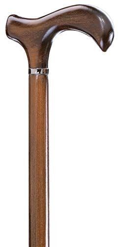 STOCK Bastone da passeggio Melbourne Classic, colore: marrone scuro, materiale: faggio, lunghezza: 80 cm, fino a 112 cm, portata: fino a 100 kg
