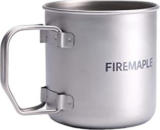 Fire-Maple Tazza in Titanio da Campeggio e Viaggio con Maniglia Pieghevole Ultra Leggero Portatile 300ml Acqua Tazza