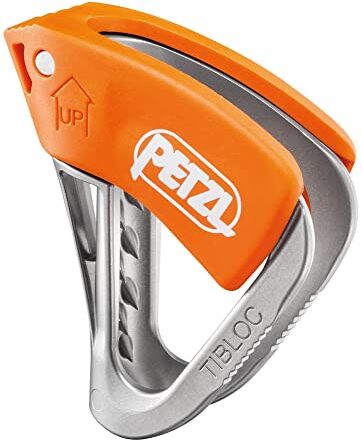 Petzl Tibloc, Morsetto Di Emergenza Ultraleggero Unisex Adulto, Arancione/Argento, Talla Ã nica