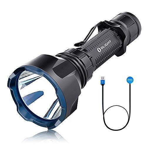 Olight Warrior X Turbo Tattica Torcia LED 1100 Lumen,2 Modalità di Illuminazione, 12,5 Ore di Autonomia,Cavo di Ricarica Magnetica MCC3,Torcia Impermeabile per all'Aperto e Emergenza (Nero)