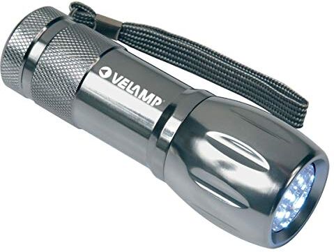 Velamp Adventure Torcia 9 LED con Astuccio, in Metallo