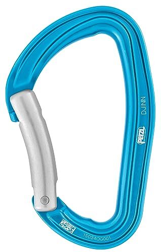 Petzl , Djinn, Moschettone Robusto Per L'Arrampicata In Falesia, Blu, Leva Curva, Adulto Unisex