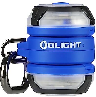 Olight GOBER kit, Sorgenti luminose AirTag 4, due Modalità di Illuminazione a LED, Ricaricabile Tramite USB-C, Fornisce luce ultra Brillante per Corridori, Dog sitter e Appassionati di outdoor(Blu)