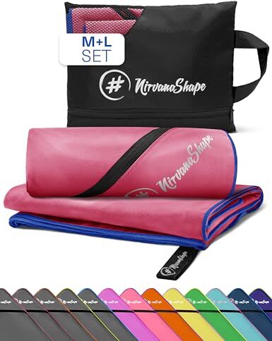 NirvanaShape ® Asciugamani in microfibra   assorbenti, leggeri, asciugano in fretta   Asciugamani da bagno, asciugamani da viaggio, spiaggia, asciugamani sportivi   Ideali per fitness, yoga, sauna