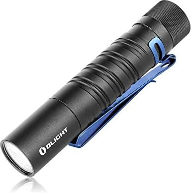 Olight I5T EOS Torcia EDC 300 Lumen, Torcia LED Potente Professionale, 2 Modalità di Illuminazione 300 lumen, Portatile Torcia Con Clip, Impermeabile IPX8 per Escursionismo e Emergenza(Nero)