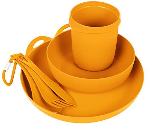 Sea to Summit Delta Camp Set (Bowl, Plate, Mug, Cutlery) Color: naranja