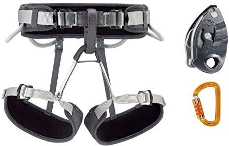 Petzl Assicuratore KIT CORAX GRIGRI Sm’D Unisex, Grigio, Taglia Unica