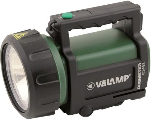 Velamp Doomster Power Faro Ricaricabile Anti Blackout LED 5 W, Verde