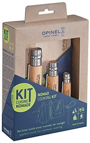 Opinel Nomad Cooking Kit, Set di Coltelli Cucina per Campeggio