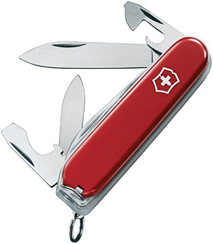 Victorinox , coltellino svizzero Recruit (10 funzioni, lama piccola, apriscatole, stuzzicadenti), rosso