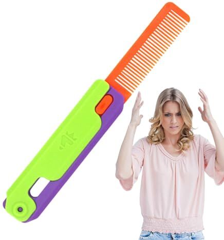 Generic Giocattolo a pettine con stampa 3D, giocattolo portatile retrattile antistress, giocattolo sensoriale divertente, simpatico pettine a farfalla per donne, ADD, ADHD, regalo di compleanno