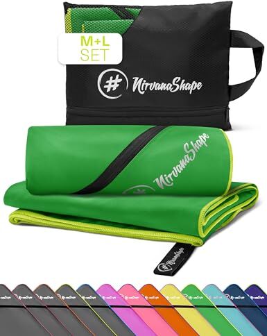 NirvanaShape ® Asciugamani in microfibra   assorbenti, leggeri, asciugano in fretta   Asciugamani da bagno, asciugamani da viaggio, spiaggia, asciugamani sportivi   Ideali per fitness, yoga, sauna