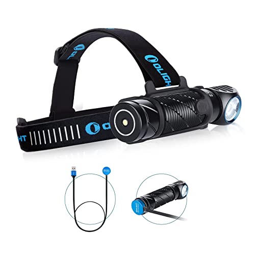 Olight Perun 2 Lampada Frontale Multifunzionale Led USB Ricaricabile 2500 Lumen Lampada Frontale 166M IPX 8 Impermeabile, Ideale per Lavoro e Attività all'Aperto Come Pesca, Corsa e Campeggio