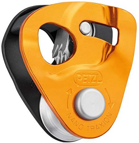 Petzl Nano Traxion, Pulley Blocker Leggero ad Alte Prestazioni Unisex-Adulto, Giallo, Taglia Unica