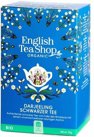 English Tea Shop Darjeeling Schwarzer Tee, BIO, 20 Teebeutel (DE-Version)