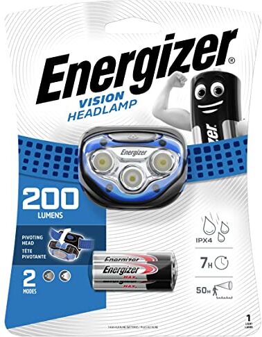 Energizer Torcia Frontale, Vision LED Lampada Frontale, Batterie Incluse