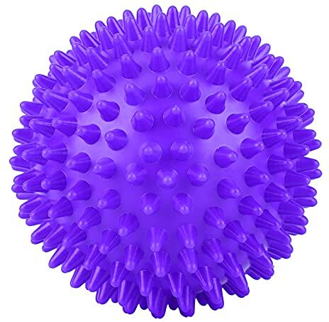 Generic Palla da Massaggio, Plastica Durevole Massaggio Lacrosse Palline Roller Corpo Sfere Appuntite Fitness Finger Relax Strumento 7,5 Cm / 9 Cm (PURPLE)