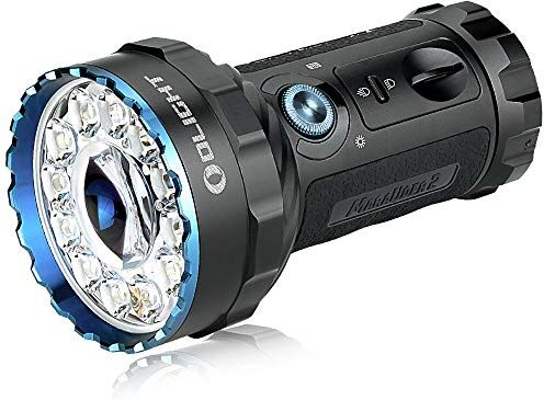 Olight Marauder 2 Torcia Professionale 14,000 Lumen Ricaricabile USB Torce Super LED Potenza Alta, Torcia Elettrica Impermeabile IPX8,7 Modalità Illuminosa per Campeggio Trekking Emergenza