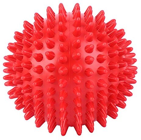 Generic Palla da Massaggio, Plastica Durevole Massaggio Lacrosse Palline Roller Corpo Sfere Appuntite Fitness Finger Relax Strumento 7,5 Cm / 9 Cm (rosso)