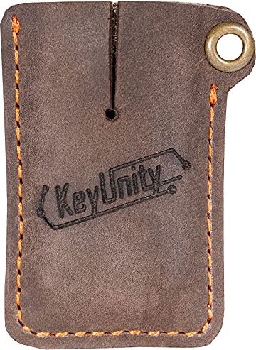 KeyUnity KA03 Fodero in pelle EDC Organizzatore tascabile Cucito a mano Multitool Slip Pouch per KU00 moschettone, tagliaunghie, mini torcia elettrica, mini piedi di porco