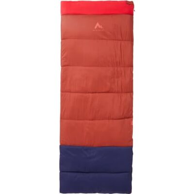 Mc Kinley Camp Flanelle II, Sacco a Pelo Unisex Adulto, Red Rust/Navy Dark, 225 x 80 cm Mc Kinley Camp Flanelle II, Sacco a Pelo Unisex Adulto, Red Rust/Navy Dark, 225 x 80 cm