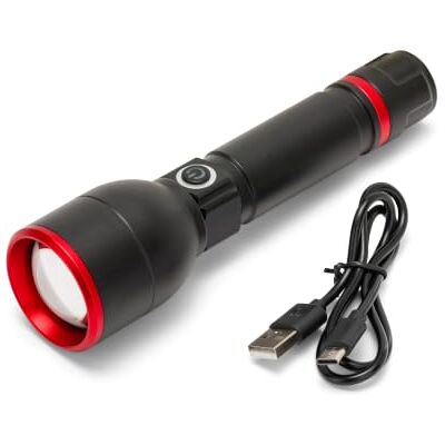 Velamp FURY Torcia LED Ricaricabile USB-C 10W High Power, 1000 Lumen, Zoom Regolabile, Batteria Li-Ion 21700 Inclusa, IPX4, Torcia Tattica Professionale in Alluminio per Lavoro, Emergenza e Outdoor Velamp FURY Torcia LED Ricaricabile USB-C 10W High Power, 1000 Lumen, Zoom Regolabile, Batteria Li-Ion 21700 Inclusa, IPX4, Torcia Tattica Professionale in Alluminio per Lavoro, Emergenza e Outdoor