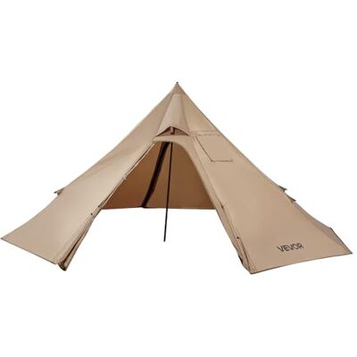 VEVOR Tenda da Esterno per Campeggio Capienza ca. 2 Persone, Tenda Invernale Portatile con Foro per Stufa, Tessuto Impermeabile Rivestito in PU da 2500 mm, Riparo Leggero, Taglia S VEVOR Tenda da Esterno per Campeggio Capienza ca. 2 Persone, Tenda Invernale Portatile con Foro per Stufa, Tessuto Impermeabile Rivestito in PU da 2500 mm, Riparo Leggero, Taglia S