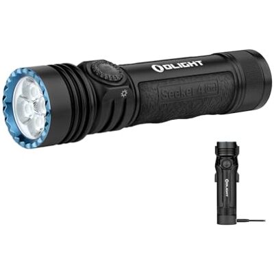 OLIGHT Seeker 4 Pro Torcia LED 4600 Lumen 260 m Ricaricabile USB-C Custodia Innovativa, Ricarica Magnetica MCC3, Dimmerazione Continua, IPX8, Uso Quotidiano, Outdoor, Campeggio OLIGHT Seeker 4 Pro Torcia LED 4600 Lumen 260 m Ricaricabile USB-C Custodia Innovativa, Ricarica Magnetica MCC3, Dimmerazione Continua, IPX8, Uso Quotidiano, Outdoor, Campeggio