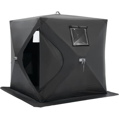 VEVOR Tenda da Pesca sul Ghiaccio 1,5 x 1,5 x 1,65 m Rifugio Portatile per Pesca sul Ghiaccio per 1-2 Persone, Tessuto Oxford 300D Impermeabile, Ancore, Corde, Borsa per Trasporto, per Pesca Invernale VEVOR Tenda da Pesca sul Ghiaccio 1,5 x 1,5 x 1,65 m Rifugio Portatile per Pesca sul Ghiaccio per 1-2 Persone, Tessuto Oxford 300D Impermeabile, Ancore, Corde, Borsa per Trasporto, per Pesca Invernale