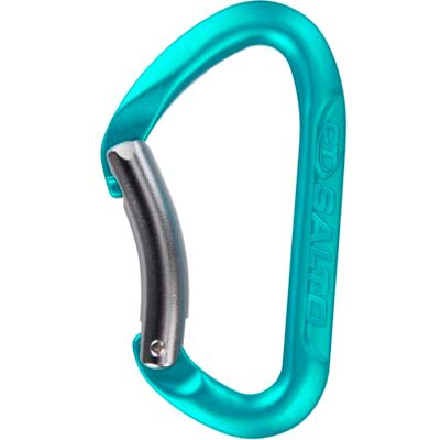 Climbing Technology SALTO B Carabiner, AL, Bent gate, blue-grey Climbing Technology SALTO B Carabiner, AL, Bent gate, blue-grey