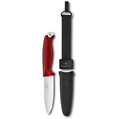Victorinox Coltello Venture, 5 Funzioni, Made in Switzerland, Coltello da Bushcraft a Lama Fissa, con Lama da 10,5 cm e Foro Esagonale, Codolo Intero. Rosso Victorinox Coltello Venture, 5 Funzioni, Made in Switzerland, Coltello da Bushcraft a Lama Fissa, con Lama da 10,5 cm e Foro Esagonale, Codolo Intero. Rosso