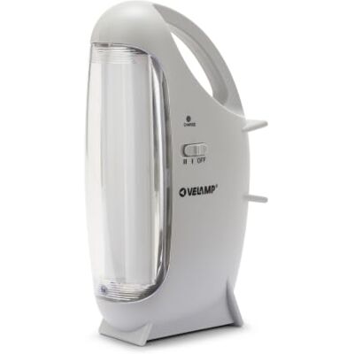 Velamp Lampada LED Ricaricabile Anti Blackout 350 Lumen, Luce di Emergenza Portatile con 2 tubi LED SMD, USB-C, Batterie Li-Ion Sostituibili, Autonomia fino a 5 Ore, 4000K, Grigia Velamp Lampada LED Ricaricabile Anti Blackout 350 Lumen, Luce di Emergenza Portatile con 2 tubi LED SMD, USB-C, Batterie Li-Ion Sostituibili, Autonomia fino a 5 Ore, 4000K, Grigia