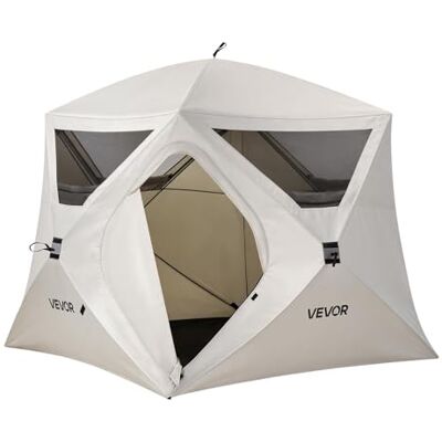 VEVOR Tenda da Campeggio per Esterno, Tenda a Cabina Istantanea Pop-up per 4 Persone con Finestre in Rete, Ventilazione Migliorata, con Borsa per il Trasporto, per Escursionismo Vacanze in Famiglia VEVOR Tenda da Campeggio per Esterno, Tenda a Cabina Istantanea Pop-up per 4 Persone con Finestre in Rete, Ventilazione Migliorata, con Borsa per il Trasporto, per Escursionismo Vacanze in Famiglia