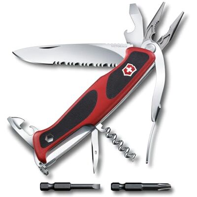 Victorinox , Ranger 174 W Grip, Coltello Svizzero, Originale, Multiuso, Campeggio, 17 Funzioni, Needle-nose pliers, Nut wrench, Bloccabile Victorinox , Ranger 174 W Grip, Coltello Svizzero, Originale, Multiuso, Campeggio, 17 Funzioni, Needle-nose pliers, Nut wrench, Bloccabile