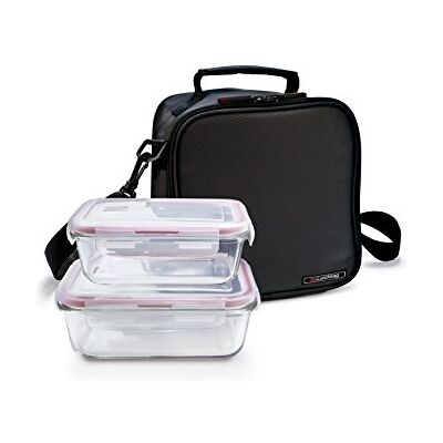 Iris Barcelona Iris Basic Borsa Porta Alimenti con 2 Scomparti, Tessuto e Poliestere, Nero, 21 x 13,5 x 22 cm Iris Barcelona Iris Basic Borsa Porta Alimenti con 2 Scomparti, Tessuto e Poliestere, Nero, 21 x 13,5 x 22 cm