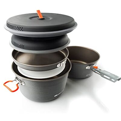 GSI Outdoors Gsi Outdoor Set di pentole da campeggio con base Pinnacle per camper e cucine da campeggio dal 1985, grandi GSI Outdoors Gsi Outdoor Set di pentole da campeggio con base Pinnacle per camper e cucine da campeggio dal 1985, grandi