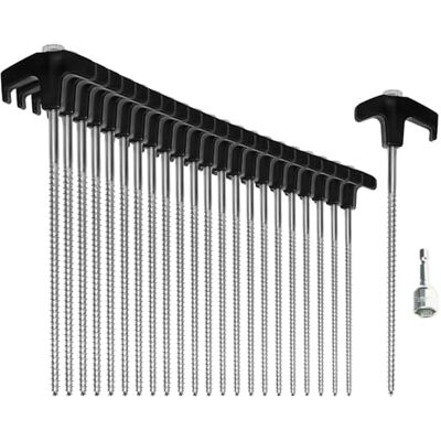 com-four ® 24x picchetti per tenda in acciaio con adattatore per cacciavite com-four ® 24x picchetti per tenda in acciaio con adattatore per cacciavite