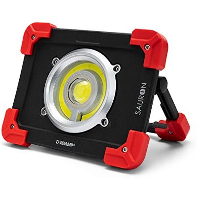 Velamp Sauron Proiettore Ricaricabile LED 20W, con Powerbank e Supporto orientabile. per lavori, Garage, Trekking, Campeggio, Caccia. 20 W, Rosso Velamp Sauron Proiettore Ricaricabile LED 20W, con Powerbank e Supporto orientabile. per lavori, Garage, Trekking, Campeggio, Caccia. 20 W, Rosso