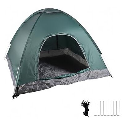 Relaxdays Tenda da Campeggio Pop Up Idrorepellente Outdoor, UV 50+, 135x200x200 cm, Blu Relaxdays Tenda da Campeggio Pop Up Idrorepellente Outdoor, UV 50+, 135x200x200 cm, Blu