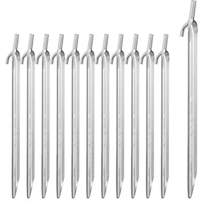 Relaxdays Set da 96 Picchetti da Tenda, Pioli Ancoraggio su Terreni Duri, Acciaio Zincato, con Ganci, L: 30 cm, Argento Relaxdays Set da 96 Picchetti da Tenda, Pioli Ancoraggio su Terreni Duri, Acciaio Zincato, con Ganci, L: 30 cm, Argento