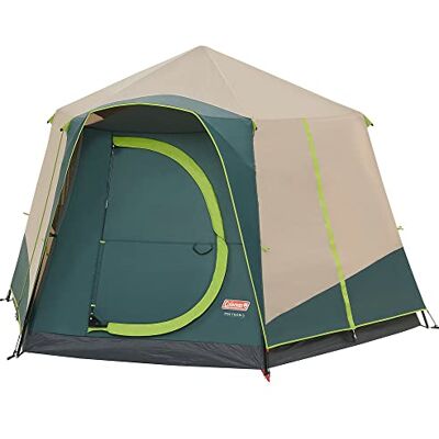 Coleman Polygon, grande tenda con vista a 360°, tenda familiare costruzione stabile con pali in acciaio, montaggio semplice, tenda da campeggio impermeabile al 100% Coleman Polygon, grande tenda con vista a 360°, tenda familiare costruzione stabile con pali in acciaio, montaggio semplice, tenda da campeggio impermeabile al 100%