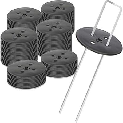com-four ® 100x cappuccio protettivo per picchetti, rondella per ancoraggi com-four ® 100x cappuccio protettivo per picchetti, rondella per ancoraggi