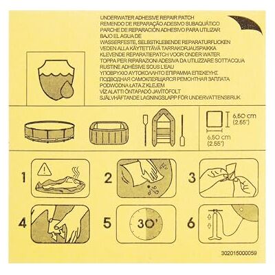 Bestway 62091 Toppa di Riparazione Resistenti all'Acqua 10 Pezzi Bestway 62091 Toppa di Riparazione Resistenti all'Acqua 10 Pezzi