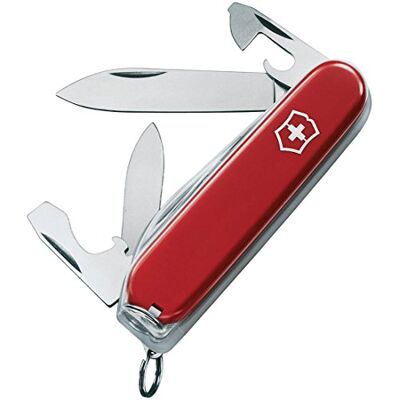 Victorinox , Recruit, Coltellino Svizzero, Originale, Multiuso, Campeggio, 10 Funzioni, Lama, grande, Apriscatole Victorinox , Recruit, Coltellino Svizzero, Originale, Multiuso, Campeggio, 10 Funzioni, Lama, grande, Apriscatole